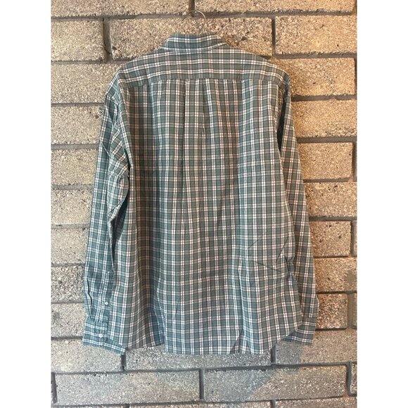 Mens J.Crew Secret Wash Stretch Plaid Shirt L 94% Organic Cotton Button-Down Col - Picture 7 of 8